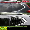 MUTUSAISI Rear Side Window Louvers Air Vent Scoop Louver Fit for Honda CR-V CRV 2017-2022 Gloss Black Window Scoop Louver Cover ABS Sun Rain Shade Vent 2pcs