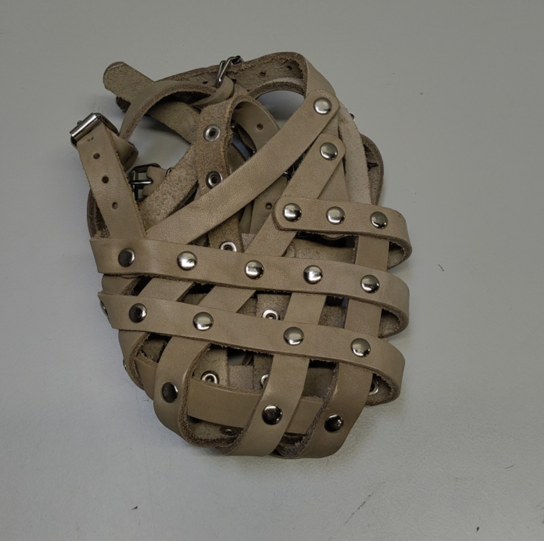 CollarDirect Dog Muzzle German Shepherd Dalmatian Doberman Setter Leather Basket Medium Large Breeds (Brown, Medium)