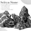 2.2-8.1 Inches Natural Seiryu Stone, 5 PCS Mixed Sizes Aquarium Rocks for Aquascaping, Iwagumi Layouts, Terrariums & Aquarium Dcor