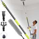 20FT Telescopic Light Bulb Changer for High Ceilings,Aluminum alloy lightweight lightbulb changer for high ceilings,High ceiling light bulb changer with pole for high ceilings and embedded lights (14FT)