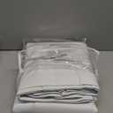 INOVADAY Pinch Pleated Curtains, 100% Light Blocking Linen Pinch Pleat Blackout Curtains for Bedroom, Thermal Insulated Blackout Drapes 2 Panels Set for Living Room - White, W40 x L96