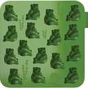 Siliconezone Panda Mold for Chocolate, Butter, Sugar Green, 6.9in