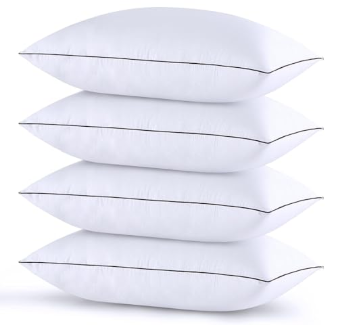 Pillows Queen Size, Luxury Hotel Bed Pillows Set with Down Alternative Filling for Side and Back Sleepers (Set of 2)