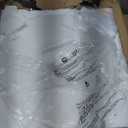 Dimmable LED Ceiling Light, White and Gold Light Fixture, Mid-Century Semi Flush Mount Ceiling Light 5CCT 2700K-6000K Ceiling Lamp for Laundry Room Kitchen, Bedroom, Hallway(15.8in)