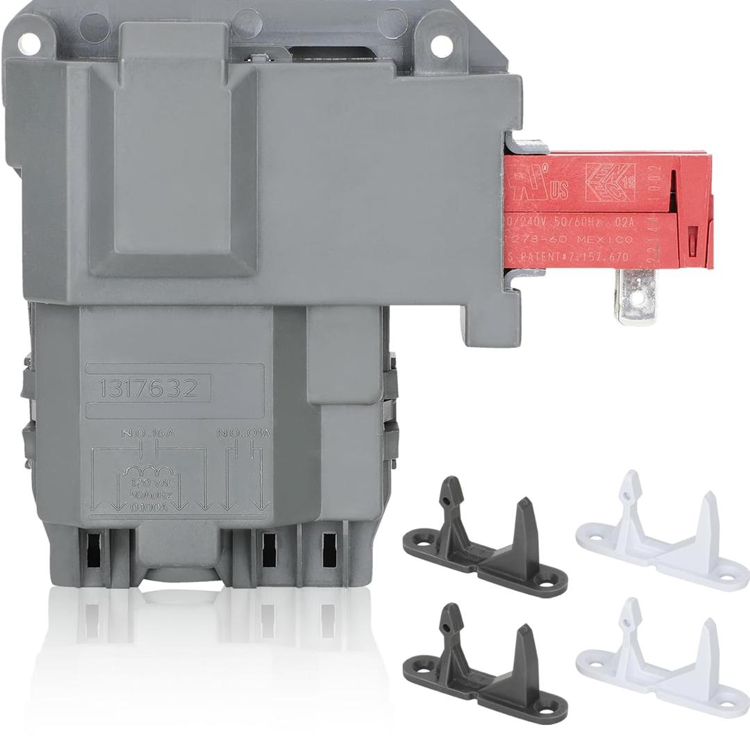 Upgraded 131763202 131763256 1317632 131763255 Washer Door Lock Switch and 131763310 131763302 Washer Door Striker for Frigidaire Kenmore Crosley FAFW4011LW0 FAFW3511KW0 Washing Machine