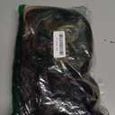 Eawwii Brunette with Blonde Highlights Short Wavy Wig for Women Lace Hairline Bob Style Synthetic Heat Resistant - Natural Appearance for Everyday Hairstyle 14 Inch