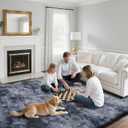Fluffy Rug Shag Area Rug, Mottling Dark Grey 5x8 Area Rugs for Bedroom, Small Bedside Rug, Soft Fluffy Shag Entryway Throw Rugs for Living Room Bedroom Kids Room Home Decor