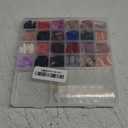 FANDAMEI Press on Nails Almond, 24 Colors 576PCS Short Press on Nails, Cat Eye Nails Short Almond, Glossy Glitter Nails Press On French Tip, Natural Fit Lightweight Fake Nails for Christmas Nail Art