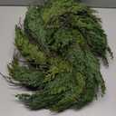 Alupssuc 9FT Christmas Garland, Cedar Garland -Real Touch Artificial Greenery Cypress Pine Garland for Mantle Table Railing Fireplace Indoor & Outdoor Christmas Decoration