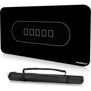 70 x 35 Inch Poker Mat, 10 Players Texas Hold'em Poker Table Top with Carrying Bag for Poker Games, Blackjack, Casino