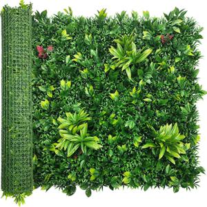 Artificial Boxwood Panels: 40" x 120" (33.5 sqft) UV-Anti Fake Grass Ivy Privacy Hedge Greenery Backdrop Fence Wall Screen for Garden Fence Covering Privacy, Outdoor Indoor Home Decor