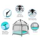 Bend River Baby Playpen with Canopy, Portable Baby Beach Tent, Toddler Play Yard Indoor and Outdoor, Foldable Mosquito Net for Infant - Grey