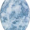 Angol Shiold Elongated Toilet Seat Molded Wood Toilet Seat with Quietly Close and Quick Release Hinges, Easy to Install also Easy to Clean (Elongated, Blue Marble)