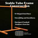 Adjustable Football Field Goal Post - 8' x 6' Steel Frame, Stable Tube Frame Construction, Height Adjustable for Backyard Football Training, for Youth & Adult Players