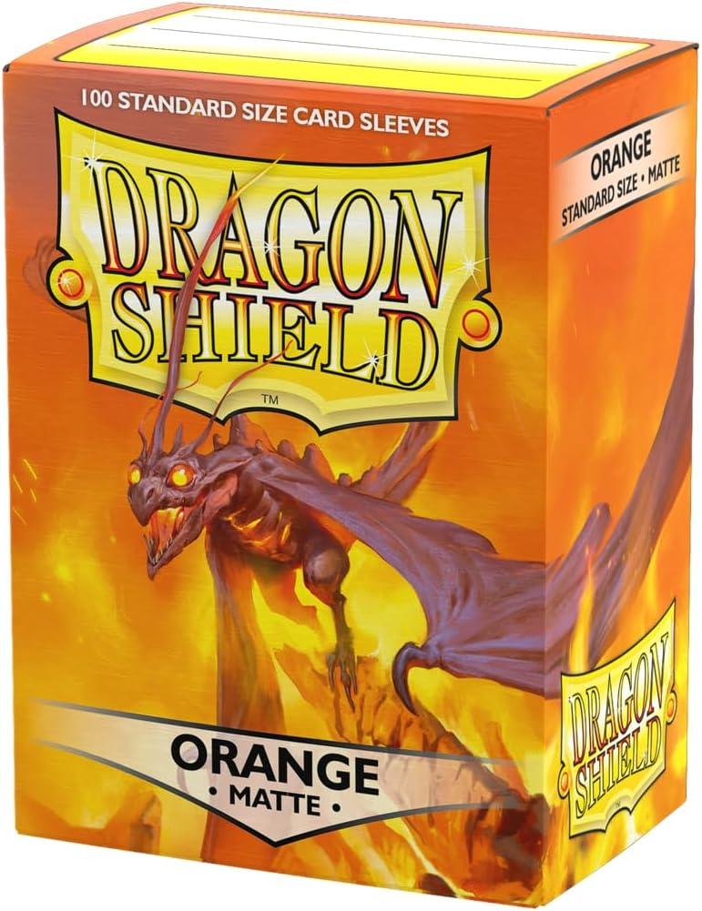 Dragon Shield | Standard Size Card Matte Sleeves | 100 CT - Smooth & Tough Premium TCG Sleeves | Compatible with Pokemon, Flesh & Blood, One Piece & Magic The Gathering | Orange