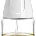 Mistifi Glass Oil Sprayer/Mister 5.1 fl oz (150ml), For Cooking Oil, Olive Oil, Soy Sauce, Vinegar, Non-Aerosol Refillable Dispenser, Spray Bottle (FS886) (White)