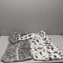Fleece Baby Sleep Sack 12-18 Months Long Sleeve 2.0 Tog Baby Wearable Blanket with 2-Way Zipper Warm Sleeping Sack for Toddler Infant - Large Grey White Dinosaur