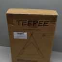 Sumbababy Large Teepee Tent for Adults & Kids, Cotton Canvas Foldable Indoor Tent for Toddlers, Sleepover Gift Toy for Girls & Boys, Washable Slumber Party Tent for Party Decor, Khaki