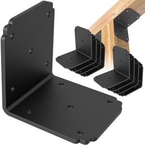 4x4x3.5 L Brackets Heavy Duty for Pergola, (8pcs) Angle Bracket Metal Corner Brace for Wood,Deck, Shelf, Fence