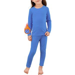 Boys Underwear Toddler Thermal Underwears Ski Base Layer Kids Long John Set Unisex Large (100) / 3T Dark Blue