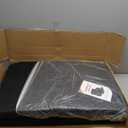 HOPERAN Stadium Seats for Bleachers with Back Support, Half-fold Portable Bleacher Chairs with Back and Cushion, 600D Waterproof Reclining Extra Wide Bleacher Seat for Outdoor Sports (23", Black 2pcs)