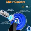RidRed Gaming Chair Wheels - Heavy-Duty Office Chair Wheels - Replacement Rubber Casters- Universal Fit 3 Inch Chair Casters, Noise Free, Fits 98% Chair, for All Floor