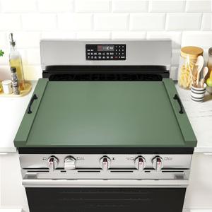 GASHELL Noodle Board Stove Cover with Handles, Multiple Stove Top Cover Board for Electric/Gas Stove Top(Forest Green)