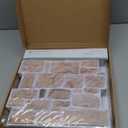 Commomy 10 Pcs Faux Stone 3D Wall Panels Peel and Stick - 11.8" x 11.8" Stone Panels for Wall 3D Brick Wallpaper Peel and Stick Self-Adhesive Tiles for Kitchen, Bedroom, Living Room, TV Background, RV