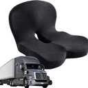 Memory Foam Seat Cushion for Truck Driver Office Chair Cushion Home Chair Cushion Car Seat Cushion Non Slip Pad Sitting Ergonomic Cushions for Office Workers Car Drivers (Black)