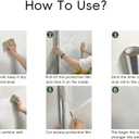 Yootiko 2 Pcs Wall Protector Clear Contact Paper Electrostatic Absorption Wall Protective Film Removable Walls Covering Oil Proof Waterproof Back Splash Protectors (Widen, 17.73INx788IN)