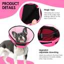 Soft Dog Cone for Large Dogs, Cone for Dogs to Stop Licking, Breathable Pet Surgery Collar Cone for Extra-Large Pets, Pink XL