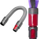 Dusting Brush + Flexible Extension Hose Compatible with Dyson V15 V7 V8 V11 V10 Vacuum Cleaner,Bristle Dust,Scratch-free Dusting Brush,Replacement for Cordless Vacuum Systems Parts accessories