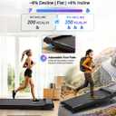 Walking Pad Treadmill with 8% Incline, Under Desk Treadmill for Home Office