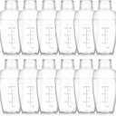 12 Pcs Plastic Cocktail Shaker Drink Mixer with Scales and Strainer Top Clear Shaker Cup with Measurement Plastic Bar Mixing Tool for Tea Coffee Bubble Tea Milk(350 Cc/ 12 oz)
