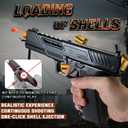 Shell Ejecting Toy Gun Pistol, Soft Bullet Toy Guns for Boys, Kids, Automatic Pull Back Action Toy Pistols, Fun Educational Shooting Game Toys Pretend Play Gun Prop