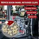 4 x 50PCS Door Panel Retainer Clips Fits Dodge Ram 1500/2500/3500 1994-1999, Chrysler Sebring 1996-2006, Dodge Caravan/Grand Caravan, Chrysler Town & Country 1998-1999 and More