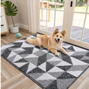 OLANLY Door Mat Indoor Entrance, 48x32, Non-Slip, Absorbent, Dirt Resist, Washable Mat, Low-Profile Inside Entry Doormat for Entryway, Black