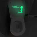 Glow in The Dark Toilet Stickers - Decals for Toilet Lid and Seat, PET Waterproof Bathroom Stickers for Kids and Adults