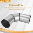 A-KARCK Turn Down Exhaust Tip 5.0" Inlet with a Clamp,Mild Steel Exhaust Pipe Mandrel Bend, Custom Your Own Exhaust System
