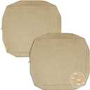 PureFit Waterproof Outdoor Cushion Covers Replacement for Patio Furniture Chair Seat Cushion Covers 24x24 inch for Outdoor Furniture Garden Backyard with Zipper, 2 Pack SLIPCOVERS ONLY, Camel