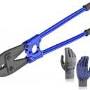 31.8 Inch Hand Swaging Tool, Wire Rope Crimping Tool for 5/32",1/4",5/16" Wires, Heavy Duty Swager Crimper w/Ergonomic Handle Design, for Copper Aluminum Oval Sleeves and Stop Sleeves