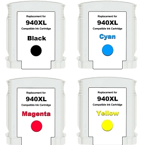 5Star Compatible Replacement for 940xl. Works with OfficeJet Pro 8500 8500A A909a 8000 A809a A910a Printers. 4 Pack (Black, Cyan, Magenta, Yellow)