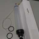 500cc Oil Suction Syrin ge Fluid Transfer Pump, Automotive Brake Fluid Extractor Pump with Long Rubber Hose, Manual Fuel Suction & Filler Vacuum Fuel Transfer Cleaner(Color:Clear)