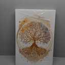 Tree of Life Canvas Wall Art Lotus Zen Painting Picture Wall Decor Abstract Yin Yang Fall Art Poster Print Artwork for Living Room Yoga Room Hotel Bedroom Home Decoration (24L" x 16W")