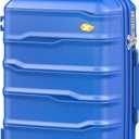 Carry On Luggage 22x14x9 Airline Approved, Hard Shell Suitcase with Spinner Wheels, PP Lightweight Luggages with TSA Lock, Carry-On Suitcases 20 Inch, Blue (Carry-On 20-Inch, 0-Blue)