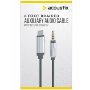 ACX USB C TO 3,5MM CABLE 6FT BK