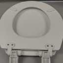 Mayfair Cassel Slow Close Toilet Seat, Easy Clean, Non Slip Premium Wood Seat, Easy Install, Made in USA, Round, White