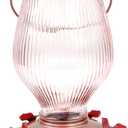 Perky-Pet 9104-2 Rose Gold Top-Fill Glass Hummingbird Feeder Rose Gold 24 oz Capacity