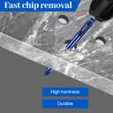 Serrated Masonry Drill Bit Set Serrated Masonry DrilMagnetic Phillips Head Drill & Screwdriver Bits Shank for Impact Drivers, Professional & DIY Use for Concrete Tile Glass Brick Ceramic Plastic Wood