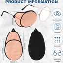 Nuanchu 6 Pcs Silk Eye Patches for Adults Kids Men Women Lazy Eye Amblyopia Soft Glasses Patches for Left or Right Eyes Cover(Novel Color)